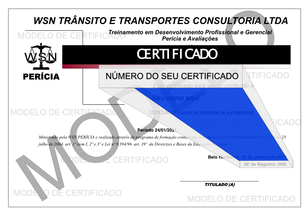 Modelo de certificado